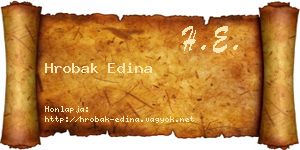Hrobak Edina névjegykártya