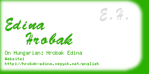 edina hrobak business card